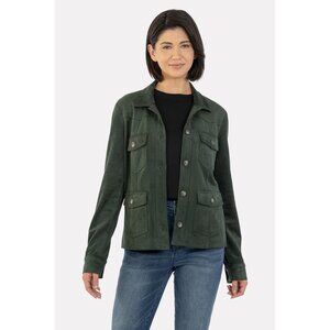 NWT Kut From The Cloth Lillee Military Suede Flap Pockets Jacket